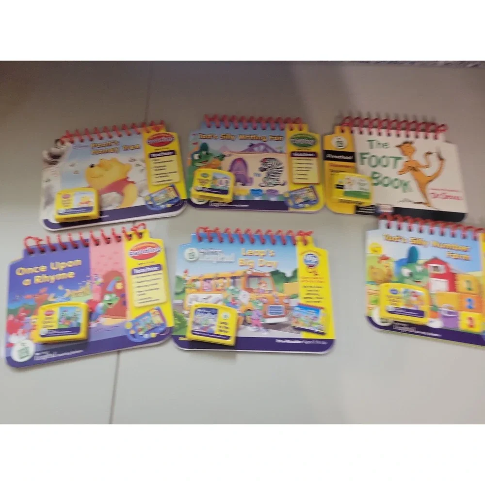 6pc LeapFrog My First LeapPad Flip Books & Cartridges for Preschool Learning lot